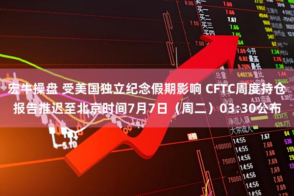 宏牛操盘 受美国独立纪念假期影响 CFTC周度持仓报告推迟至北京时间7月7日（周二）03:30公布